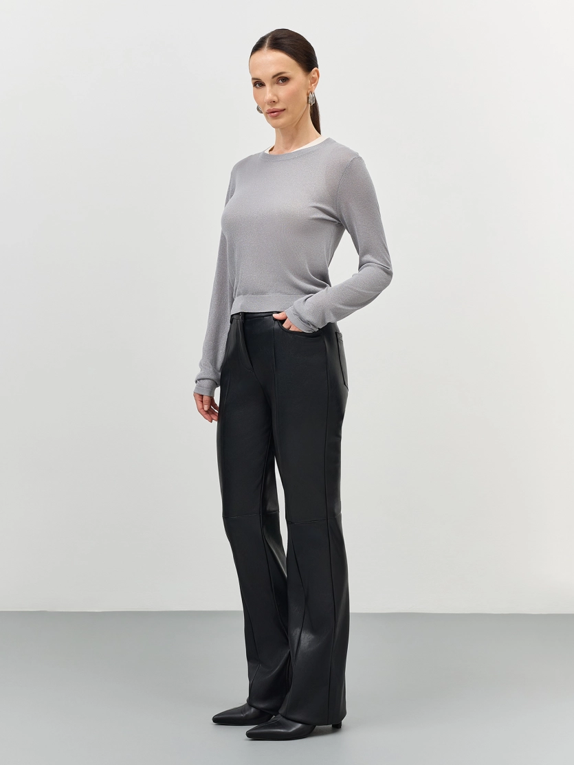 Комбинированный джемпер с люрексом