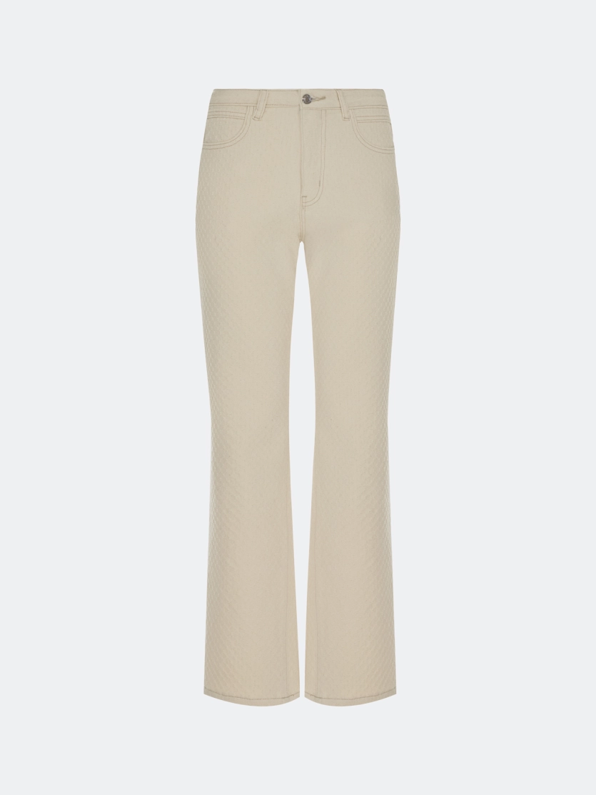 Жаккардовые джинсы прямого силуэта