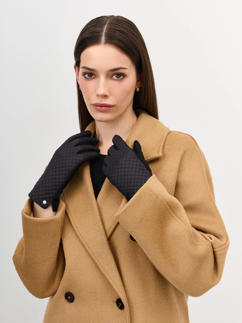 Комбинированные стеганые перчатки