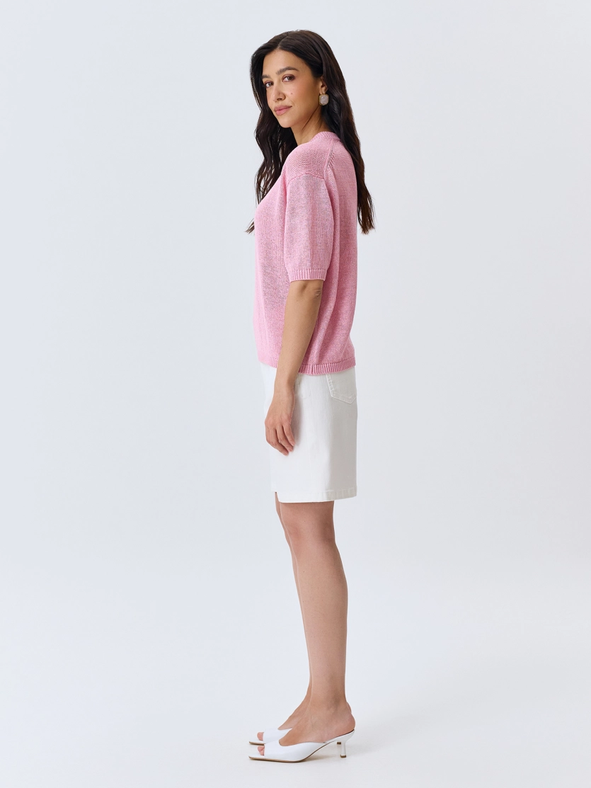 Белые джинсовые шорты