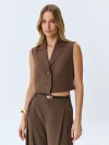 Укороченный жилет из вискозы