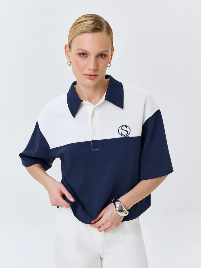 Поло в стиле "color block"