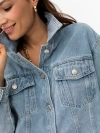 Укороченная oversize джинсовая куртка