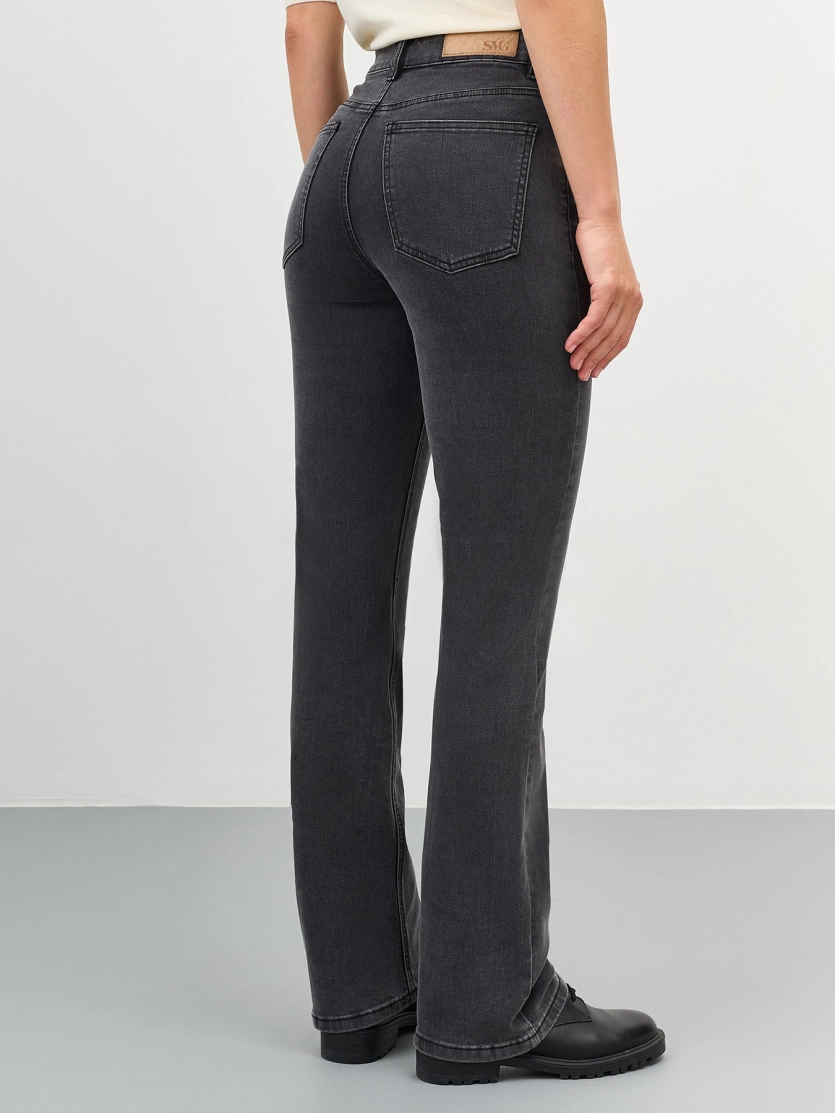 Графитовые джинсы bootcut