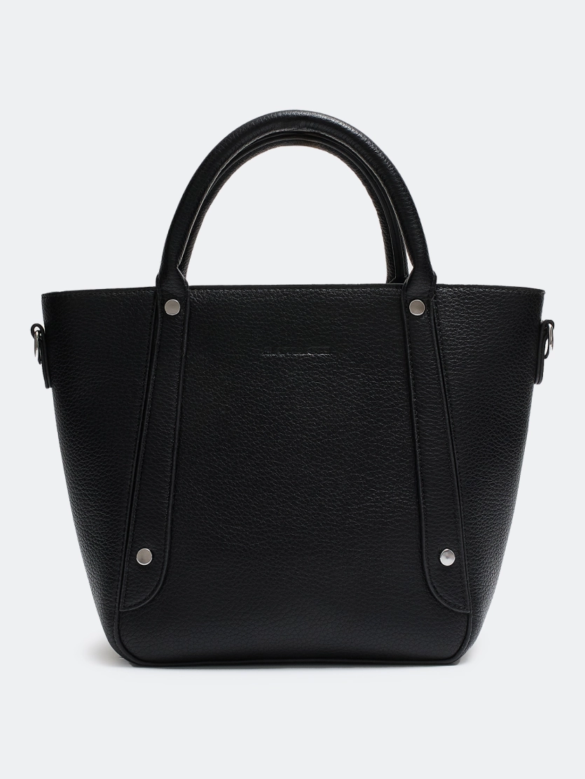 Сумка из эко кожи с яркой лентой