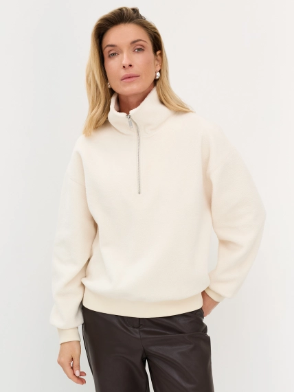 Oversize свитшот из искусственного меха