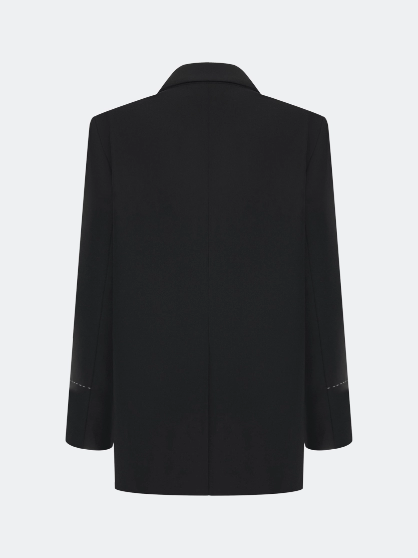 Жакет с декоративными контрастными швами