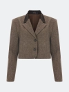 Укороченный жакет из твида