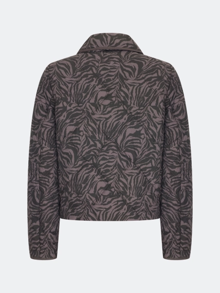 Утепленный жакет с анималистичным принтом