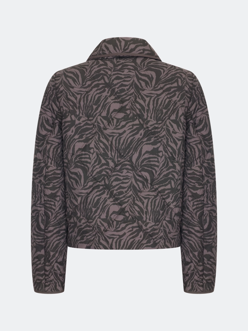 Утепленный жакет с анималистичным принтом