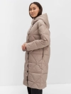 Удлиненное пальто со стежкой в ромбик с ромбовидной стежкой