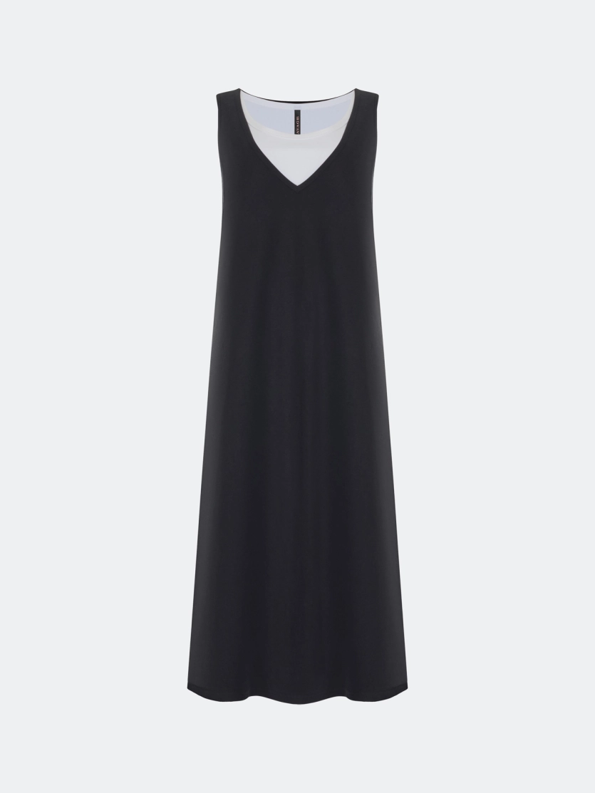 Комбинированное трикотажное платье