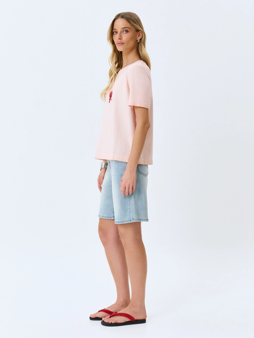 Шорты бермуды из денима