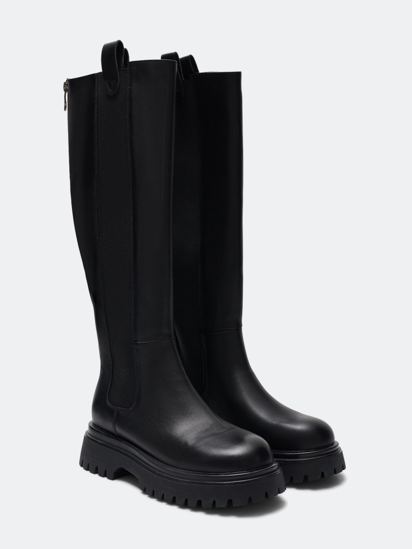 Сапоги-трубы из натуральной кожи