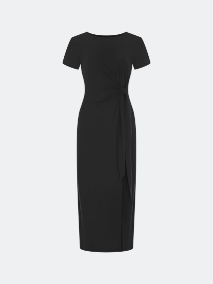 Элегантное платье с акцентной драпировкой