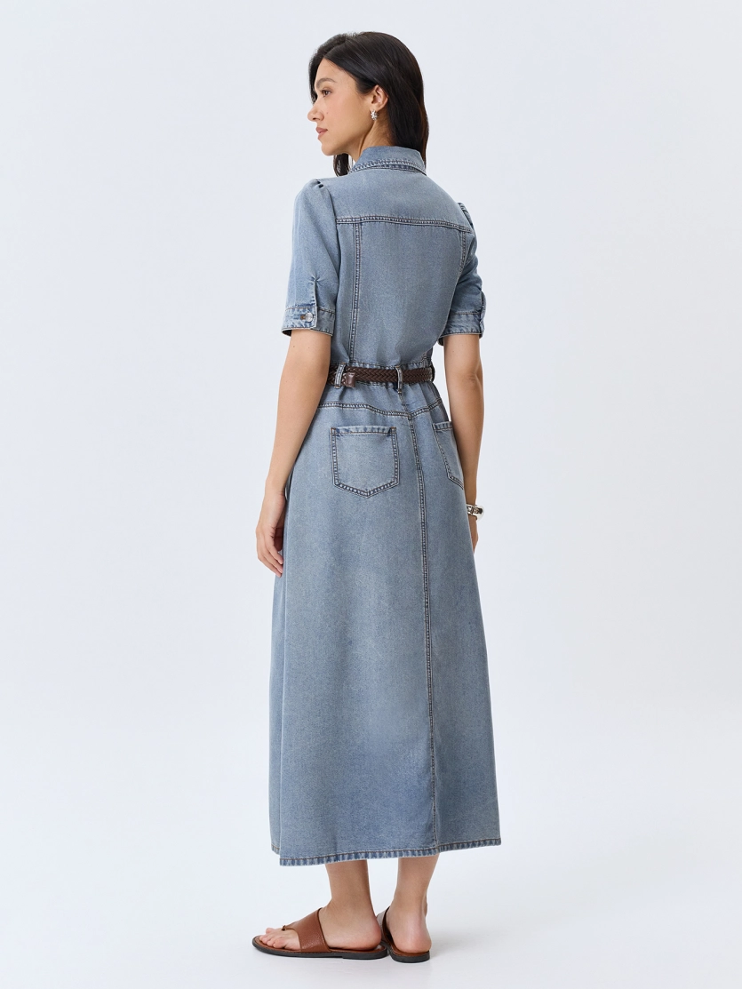 Платье-миди из денима