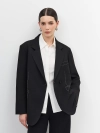 Жакет с декоративными контрастными швами