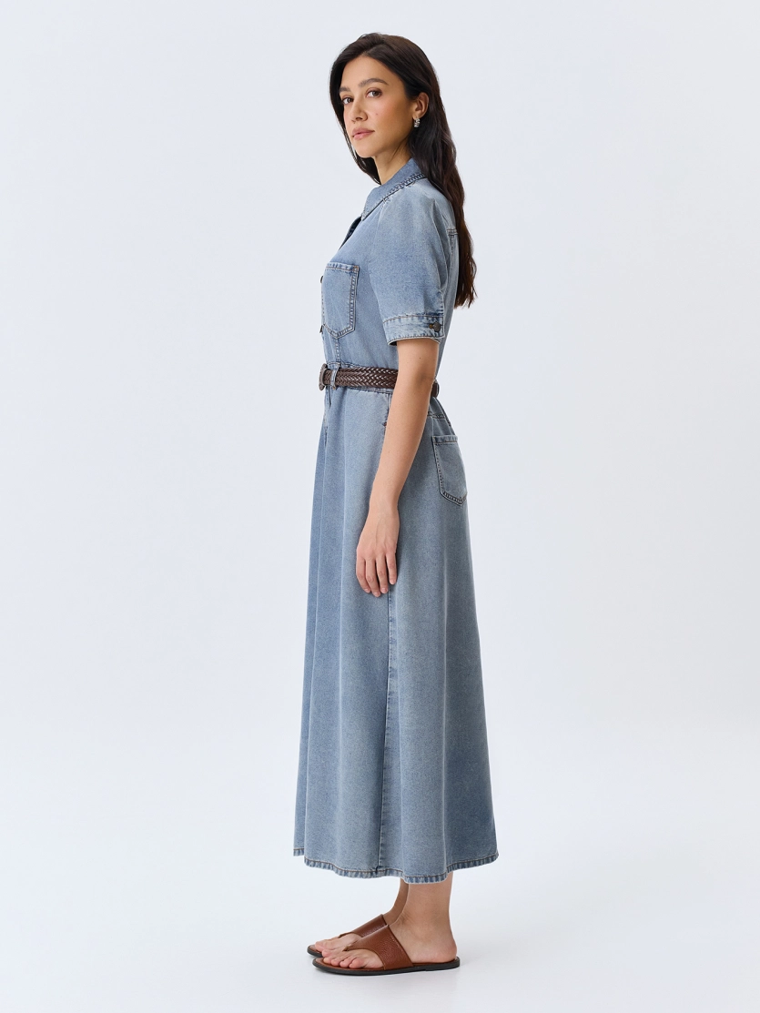 Платье-миди из денима