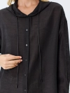 Oversize рубашка с капюшоном
