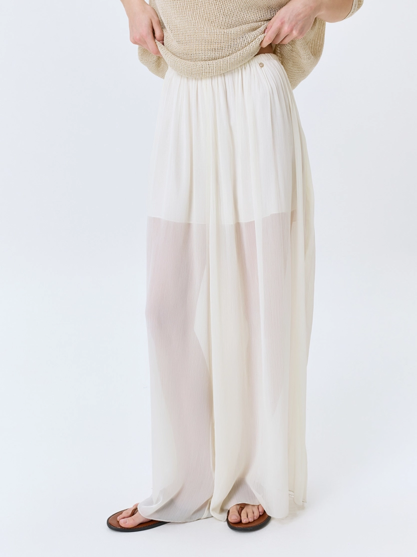 Свободные полупрозрачные брюки 