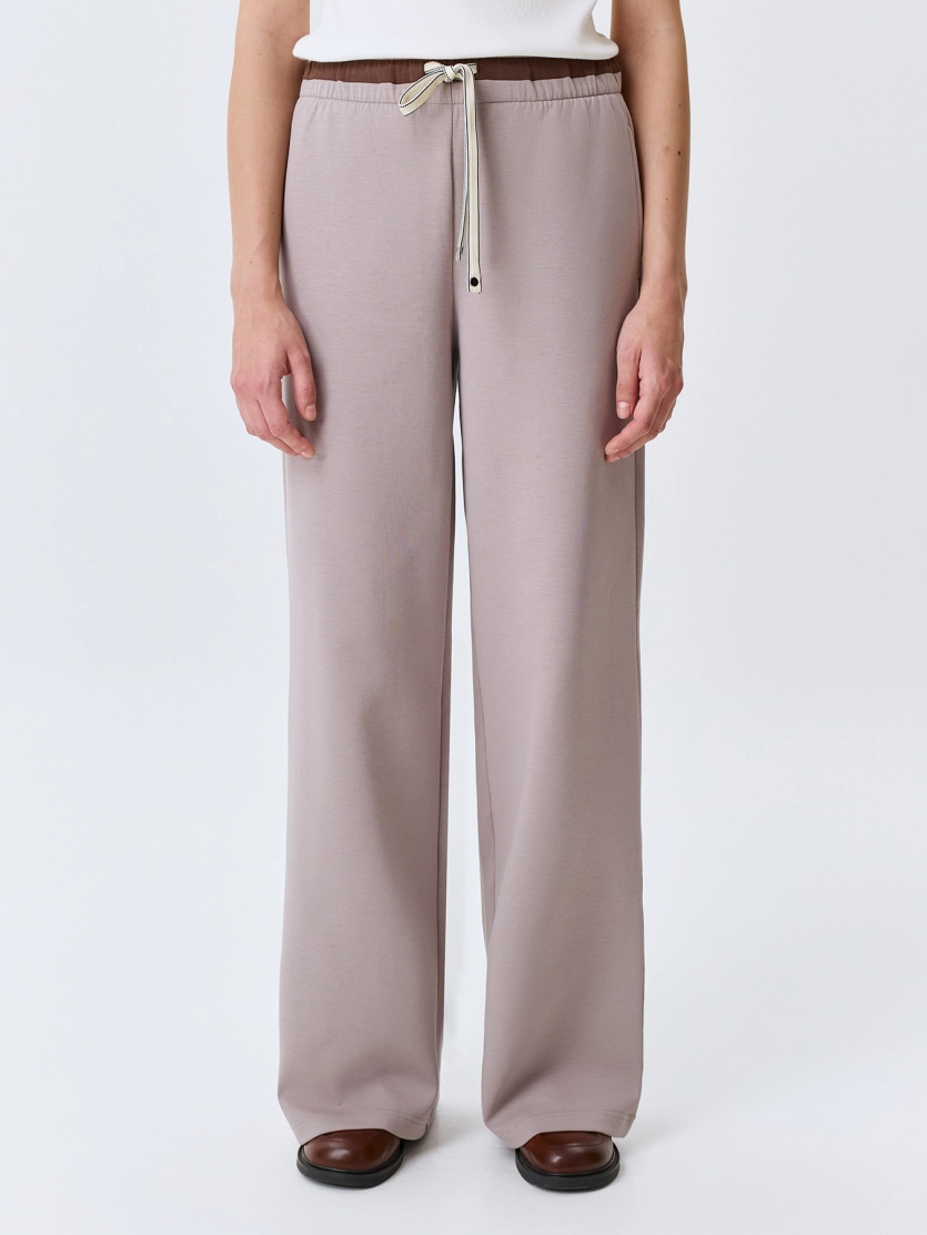 Прямые трикотажные брюки