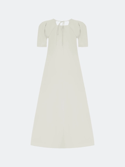 Платье А-силуэта с деталью на спинке