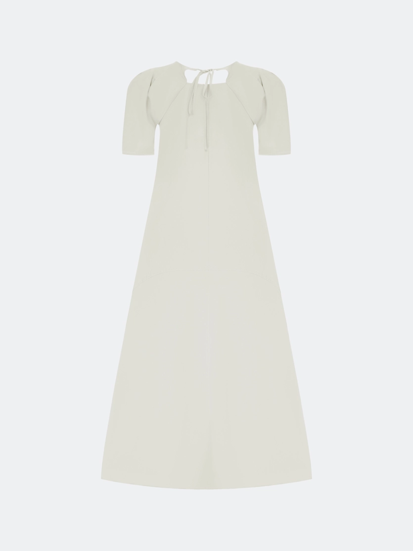 Платье А-силуэта с деталью на спинке