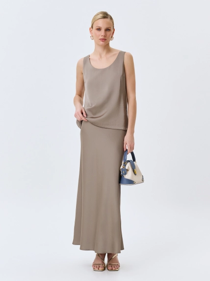 Сатиновая юбка из смесовой вискозы