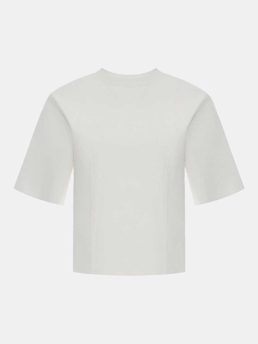 Джемпер с рельефами на плечах