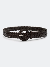 Плетеный ремень с узором "елочка"