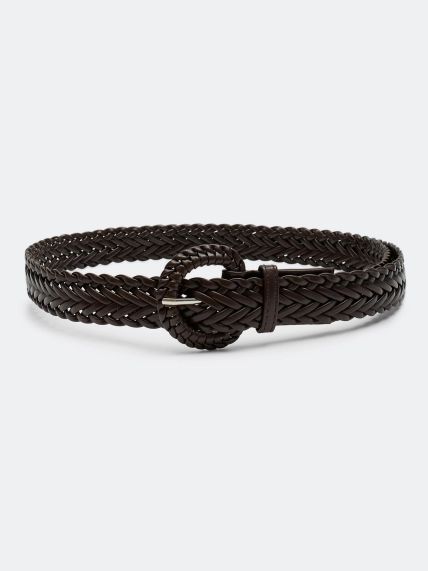 Плетеный ремень с узором "елочка"