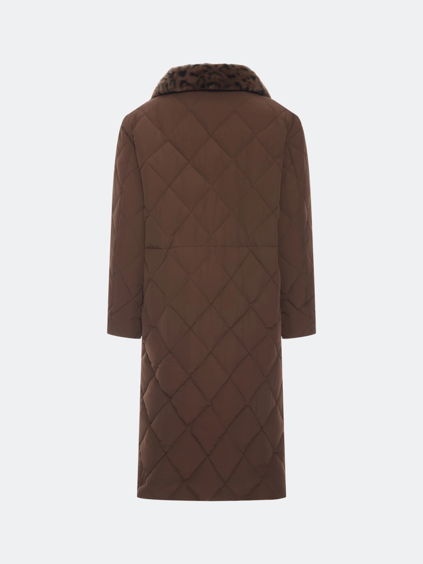 Пальто с меховым воротником