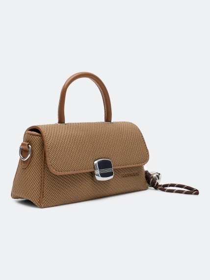 Сумка-багет с обвесом