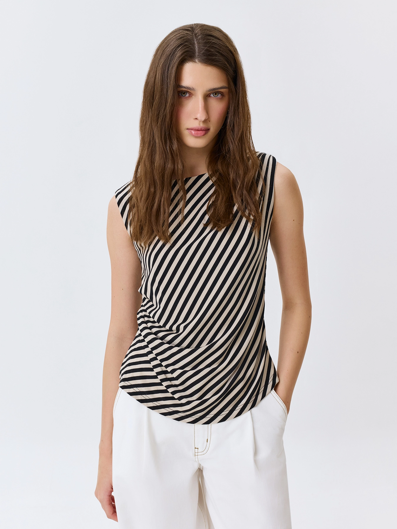 Асимметричный топ в полоску SAVAGE