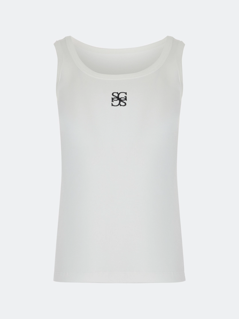 Хлопковый топ с графичной вышивкой