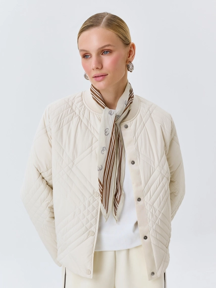 Утепленный жакет с фантазийной стежкой