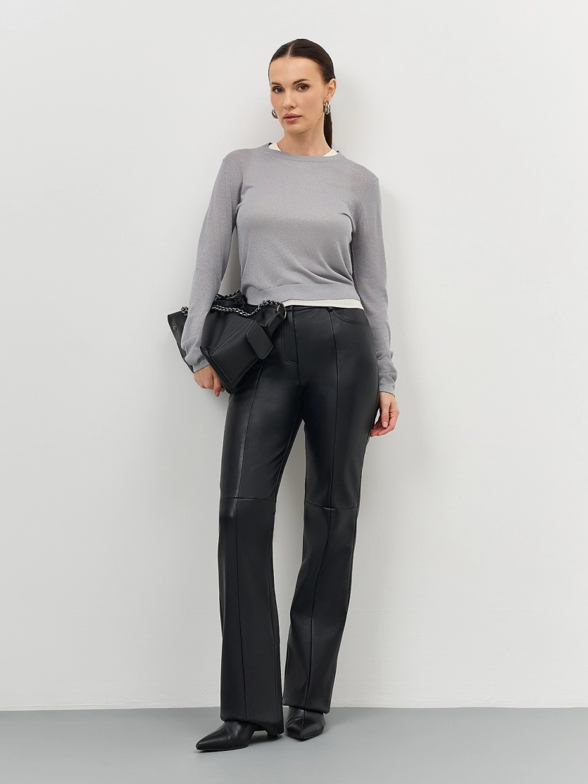 Комбинированный джемпер с люрексом