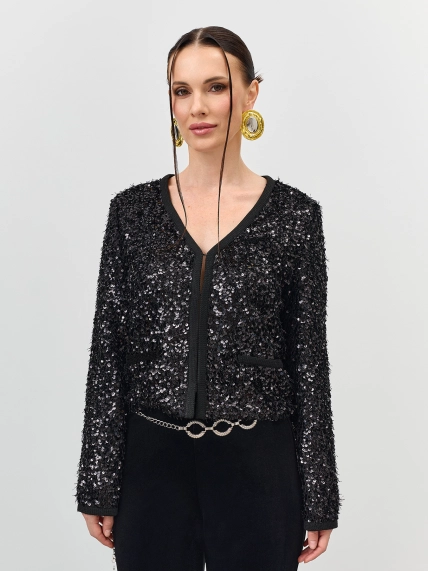 Кардиган с мерцающими пайетками