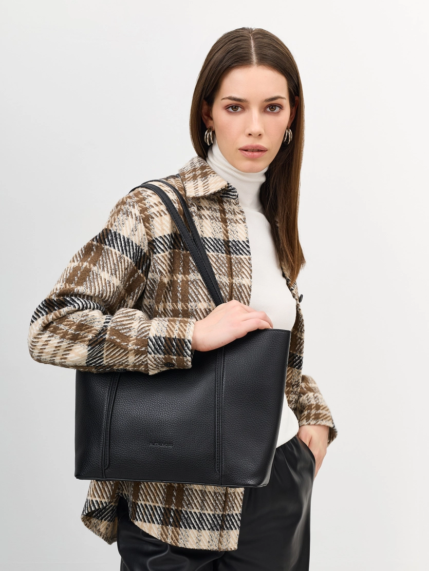 Сумка-шоппер из фактурной эко кожи