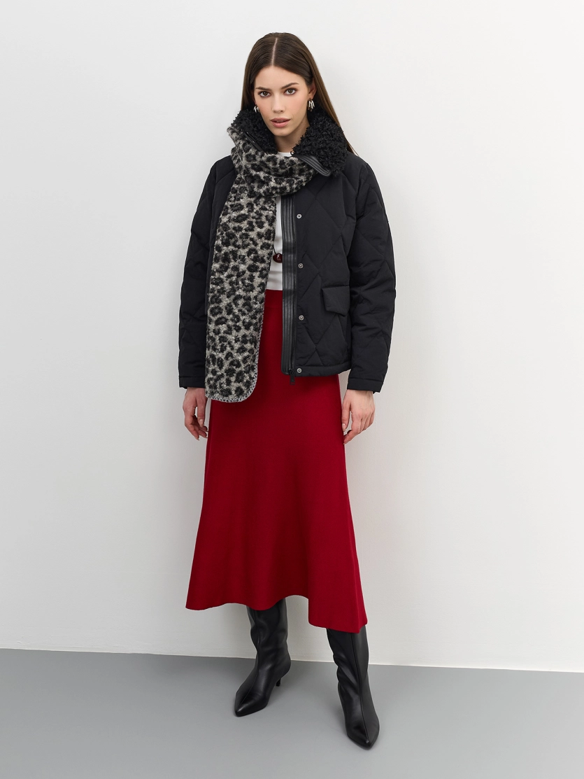 Мягкий шарф с анималистичным принтом