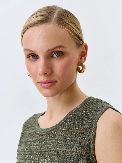 Ажурный топ с люрексом