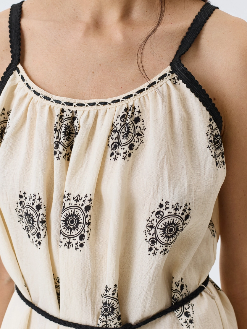 Сарафан с этническим принтом