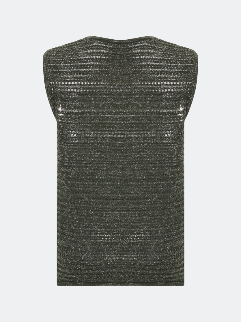 Ажурный топ с люрексом