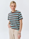Яркая футболка в полоску из 100% хлопка