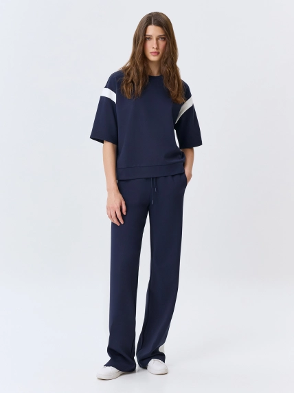 Брюки с контрастными лампасами