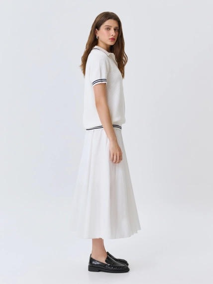 Поло ажурной вязки