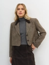 Укороченный жакет из твида