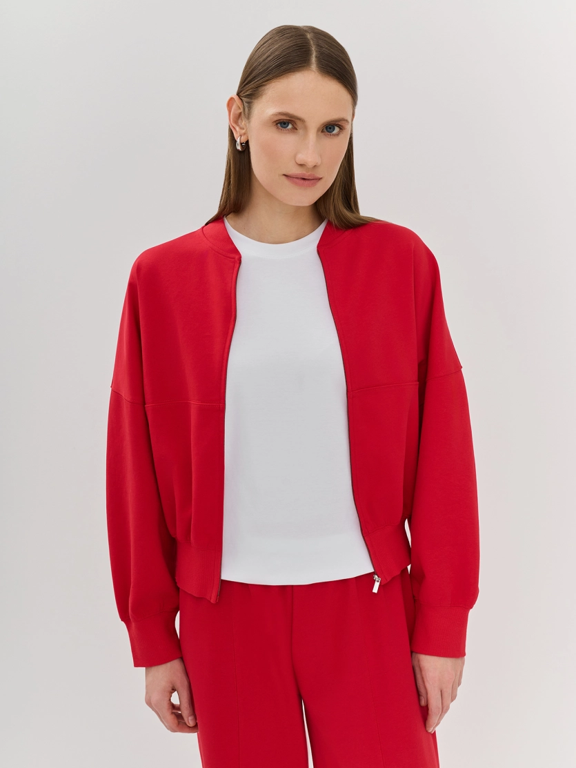 Трикотажный бомбер Oversize