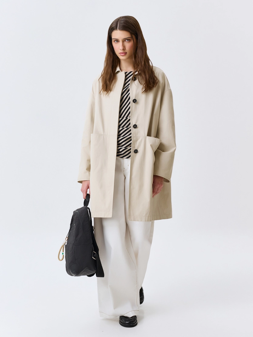 Свободный плащ из хлопка
