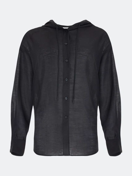 Oversize рубашка с капюшоном